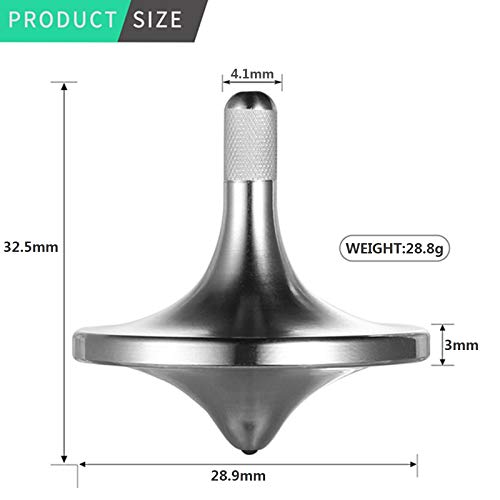 Image of Stainless Steel Spinning Top,Exquisite EDC Fidget Toy (Silver, M)