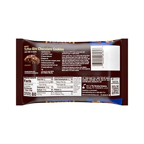 Heath Bits 'O Brickle Chocolate Covered Toffee Bits, Bulk Baking Supplies, 8 Oz. Bag (Pack Of 12) #TOP1