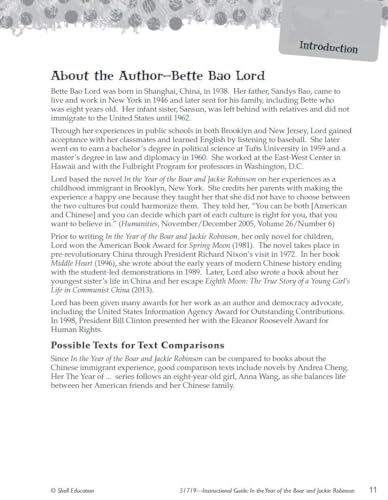 In the Year of the Boar and Jackie Robinson: An Instructional Guide for Literature - Novel Study Guide for Literature with Close Reading and Writing Activities (Great Works Classroom Resource) - Image 3