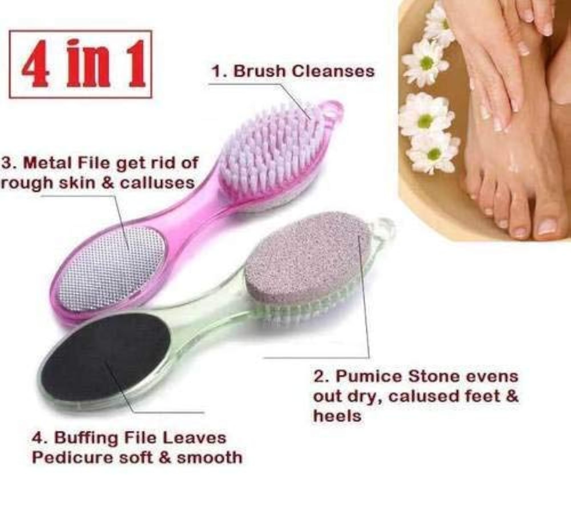 LGS Foot Scrubber for Dead Skin, Pack of 5