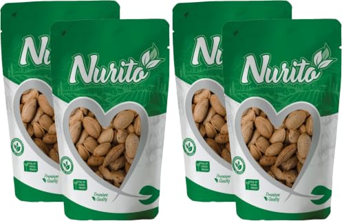 Image of Nurito Kagazi Badam 400 Grams (200 Grams X 2) - Thin Shell Almonds | Packed with Protein, Fiber, and Vitamins | Badam with Shell - Easy to Crack, Supports Brain Health and Boosts Energy - Great Snack Option for Office, School, or Fitness Enthusiasts