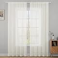 MIULEE Tende Trasparenti Con Passanti Morbidi Finestre per Salotto Eleganti Soggiorno per Camera da Letto e Tende Cameretta Bambini 2 Pannelli 140x225cm Avario