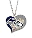 Aminco NFL Swirl Heart Necklace Seattle Seahawks