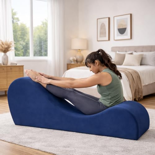 Image of INNOWIN 245 Position Sofa | Chaise Lounge Chair | Yoga Chaise Lounger with Cushion for Living Room and Bedroom, Tantric Pose Lounger (Blue)