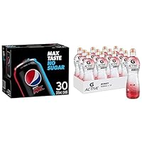 Stay Energized Combo: Pepsi Max 30pk + Gatorade G-Active 12pk