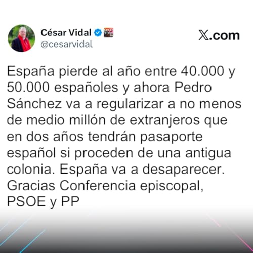 El Post de la Hora | C&eacute;sar Vidal &laquo;Espa&ntilde;a pierde al a&ntilde;o entre 40 y 50 mil espa&ntilde;oles l
