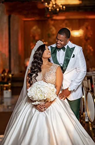 Men's Three Pieces Wedding Party Tuxedo Peak Lapel One Button Suit Set3