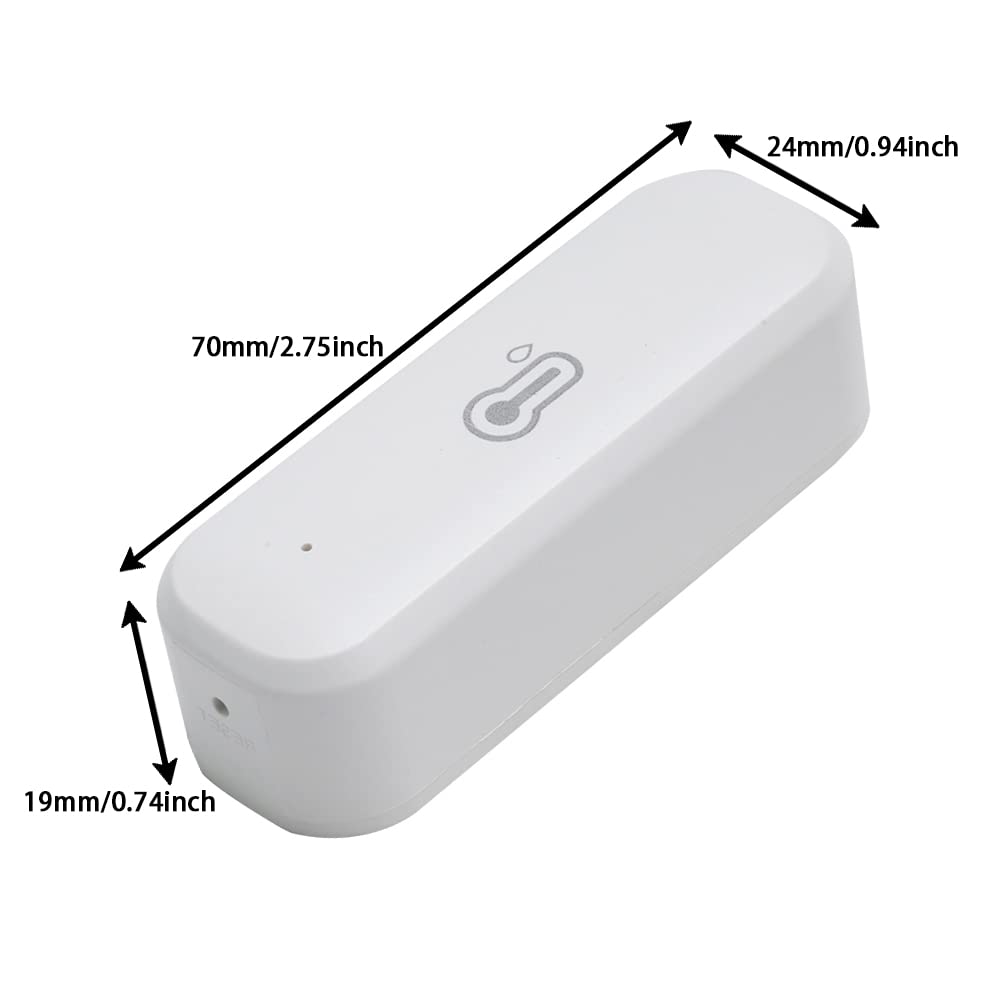 pour Tuya Lot de 4 Hygromètres Intelligents De Température Et D'humidité WIFI, WIFI Température et Capteur D'humidité Pour Hygromètre Intelligent Pour Serre Domestique Moniteur à Distance Et Alerte