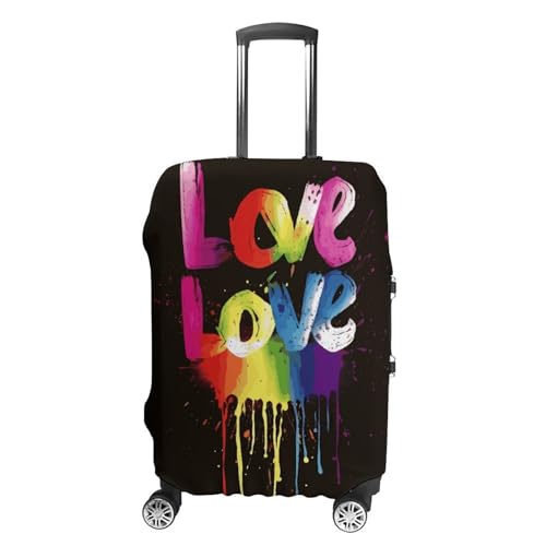 Carry on Luggage Cover Love Is Love Suitcase Covers for Luggages Tsa Approved Travel Luggage Sleeve Protector Elastic Suitcase Protector Anti-Scratch Washable Fits 19-30 Inch Case -S
