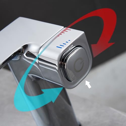 Robinet de lavabo de salle de bains chromé pour vasque à poser moderne - 3