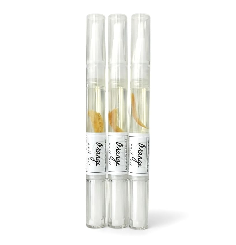 Orange Cuticle Oil Trio, Natural Vegan Nail Care, 3 Pack