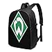 Produktbild Lsjuee Sv Werder Bremen Fu Ball Fussball Fußball USB Schulrucksack Canvas-Tasche mit großer Kapazität Casual Travel Daypack für ADU