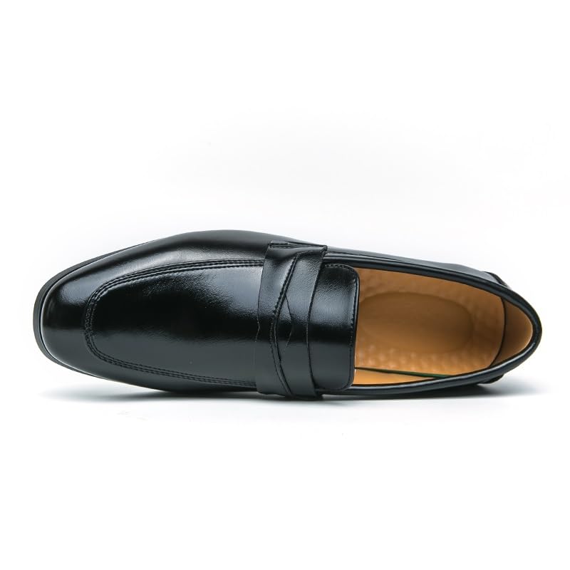Men's Loafers Pointed Toe Vegan Leather Penny Loafers Comfortable Anti-Slip Flexible Walking Slip On3