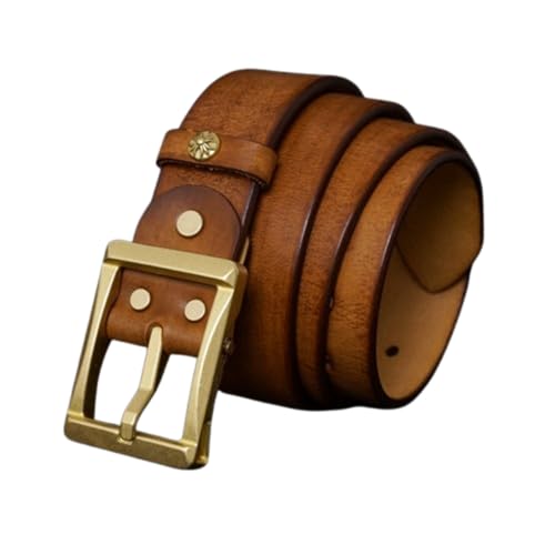 Ceinture en cuir véritable fait main de 4.5 mm d'épaisseur avec boucle robuste vintage