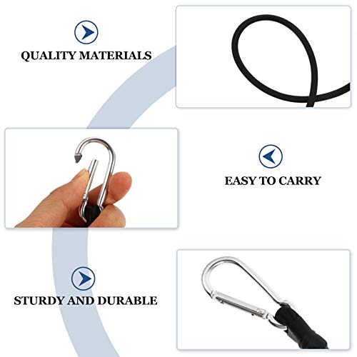 ULTECHNOVO 2Pcs Corda ElÃ¡stica Com Tiras de Gancho MosquetÃ£o para Escalar Corda ElÃ¡stica Forte Ca