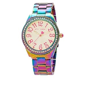 Betsey Johnson Women’s Watch – Bezel Wristwatch, 3 Hand Quartz Movement, Easy Read Dial, Size One Size