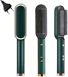 Escova Alisadora Ânion 5 em 1, Secadora Modeladora, Bivolt 110V/220V, Anti-Frizz, com Íons Negativos