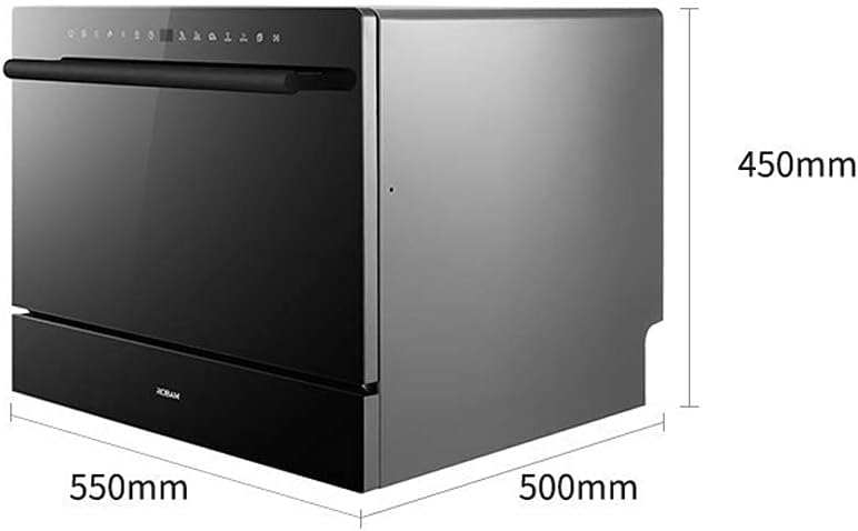 Dimensions of ROBAM Tabletop Dishwasher: 550mm width, 500mm depth, 450mm height