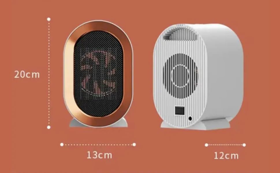 Miniatura 2 de ME JO Calentador eléctrico portátil de 1200 W - Calentador personal compacto enchufe del Reino Unido  Mini calentador de cerámica de calentamiento