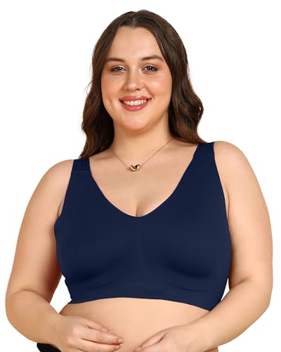 Image of Tweens Cotton Non-Padded Plus-Size Bonded Bra for Women | Full Coverage Broad Straps | Hidden Concealer | Seamless Wire-Free No-Dig Comfort | Breathable Cotton | Elastic-Free No Marks | Pack of 1
