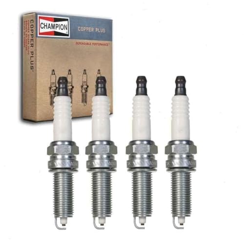 4 pc Champion Copper Plus Spark Plugs compatible with Hyundai Sonata 1.6L 2.0L 2.4L L4 2015-2019