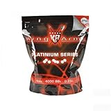 King Arms KA-BB-02-WH, Beutel mit 4000 Kugeln Airsoft 0.25g 6mm Weiß