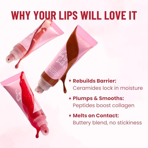 Image of Tinted Lip Balm - Cherry Frost | 10ml | Hydrating & Plumping Balm for Pigmented Lips | With Tripeptides, Ceramides, Shea Butter & Cupuacu | Deep Repair & Barrier Care