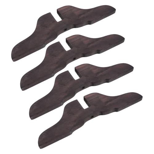 LIFKICH 4 Piezas Base Estable para Paneles Plegables de Madera Marrón con Ranura 4x2cm para Marcos Móviles de Puertas en Ambientes de Hogar y Oficina