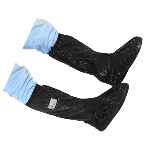 Cubiertas impermeables para zapatos Fdit, protectoras reutilizables para motocicleta, bicicleta y ciclismo con suela antideslizante y cremallera para actividades al aire libre en lluvia y nieve (negro, talla M) miniatura 7