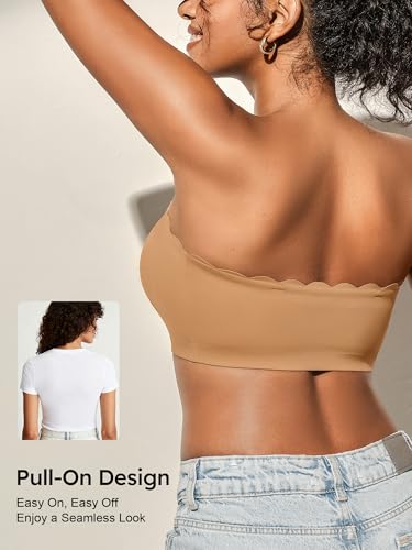 Image of Pullover Strapless Bras for Women - XS-M Unlined Wireless Bandeau