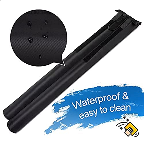 Maxtid BLACK-36 Large Door Draft Stopper For Bottom Of Doors 36 Inch Under Door Draft Noise Blocker Black Gap Stoppers Door Draft Guard thumb #7