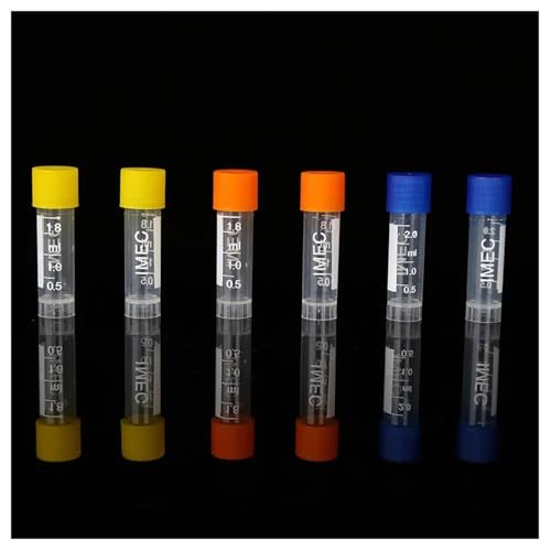 Tubes de laboratoire pour analyses flacons gradués 1,8 ml à bouchon vissé coloré x1000