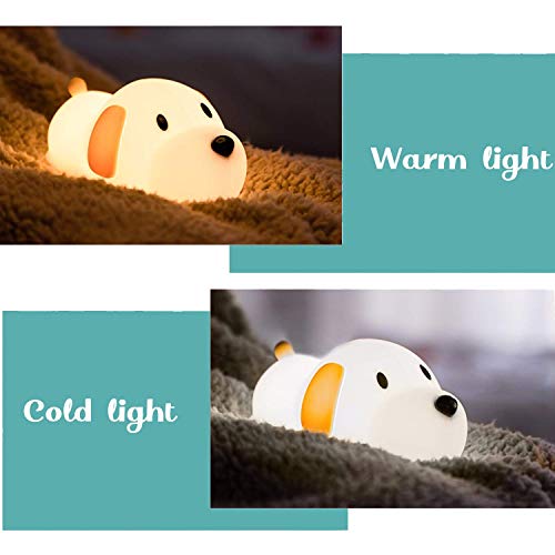 HOOMAGIC LED Nachtlicht Kinder Nachtlampe mit Touch Schalter Tragbare Silikon Nachtlichter USB Aufladen Nachtlampe für Schlafzimmer, Camping, Wohnräume