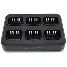 Fumei Six Way Universal Charger 6 Unit Rapid Charger Compatible with Motorola GP328 GP338 HT750 HT1250 GP340 GP380