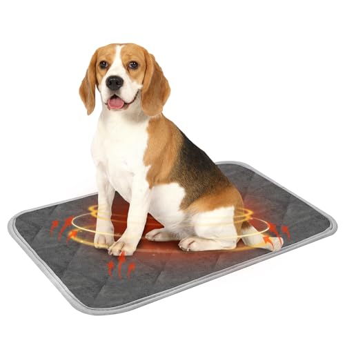 Chumix Selbstheizende Decke für Katzen & Hunde- Haustiere Wärmematte, Warme Hundematte für Klein Mittel, Hund rutschfest Wärmedecke- Waschbare Welpen Thermodecke (L 48X70 cm)