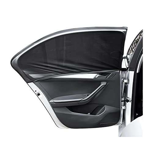 Image of Car Window Sun Shade, 2 PCS Double Layer Design Car Rear Window Breathable Sunshade, UV Rays Sun Glare Privacy Protection for Baby, Kids, Adults, Universal for Most Cars, SUVs, Sedans