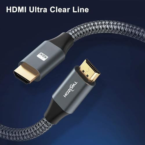Twozoh 4K HDMI Cable 1M 2 Pack, Nylon Braided High Speed HDMI Lead Support 3D/4K@60Hz/2160P/1080P, Braided HDMI 2-PACK - Image 2