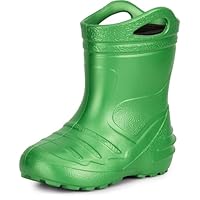 Ladeheid Children's EVA Extra Light Wellington Boots Rainy Wellies Rain Boots KL051-S (Emerald Green, UK 1 UK = DE 33 EU)