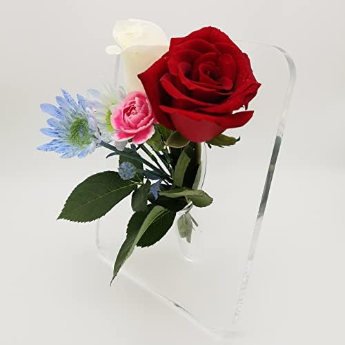 WONIU 2 Pack Clear Vases for Flowers, Acrylic Flower Vase