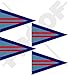 Lot de 4 autocollants en vinyle Motif drapeau de la Royal AirForce britannique 50 mm