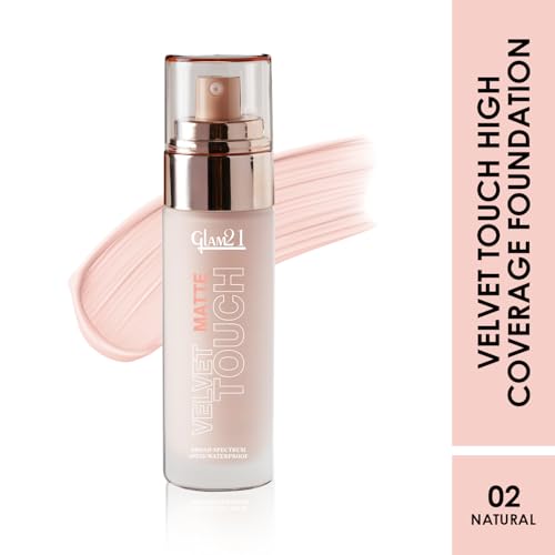 Image of Glam 21 Velvet Touch Oil Control Silk Foundation|Waterproof, High Coverage|Spf 35 Long Lasting|Natural-50Gm, All