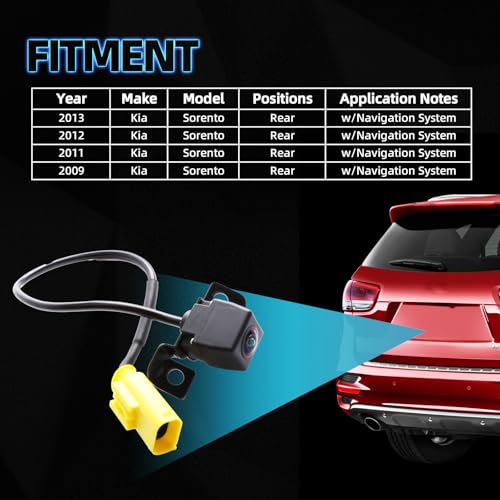 Image of MITZONE Rear View Backup Camera for Car Compatible with 2009 2011 2012 2013 Kia Sorento Parking Asist Camera 1080P HD 120-170 Wide-Angle Coverage 95760-2P202 95760-2P201