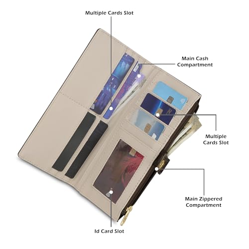 Image of Lavie Women's Monogram Safiya Bi-Fold Zip Wallet | Gift for Women