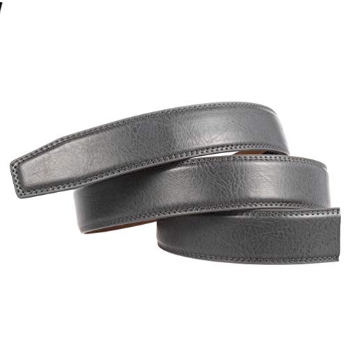 Men's Leather Ratchet Belt Strap Only 35mm 1 3/8,Leather Belt without Buckle3