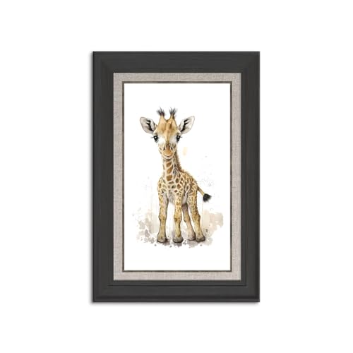 ?動物ポスター 装飾ウォールアート かわいいゾウ ライオン キリン タイガー ゼブラ モダンアート キャンバスポスター 保育園ウォール キャンバス絵画 寝室へのギフトに最適 壁飾り 秋の装飾 部屋飾り 木枠付きの完成品 (70x100cm(28x40in)