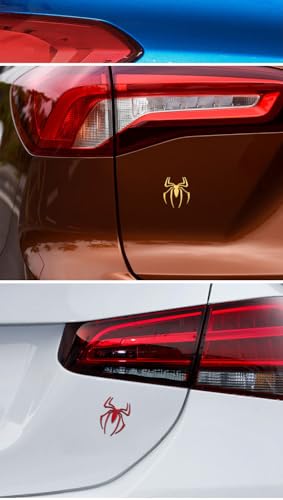 Image of JVCV 3D Metal Spider Sticker Chrome Logo Decal Emblem Badge for All Cars Bikes Laptops Headphones (Spider, Gold)