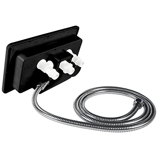Leisure Coachworks Rv Exterior Shower Box Kit Faucet Hose Camper Trailer Cowboy Shower Black #TOP6