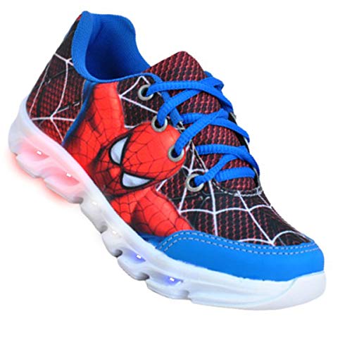 Tenis Masculino Infantil Led Luzinha Homem Aranha RV (28)