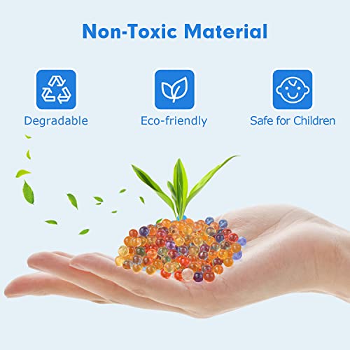 Susimond Refill Water Ball Blaster Ammo(6 Pack–10,000 Per Pack), Water Bullets Beads For Gel Ball Blasters, Eco Friendly, Non-Toxic, Degradable, Water Based Gel Balls Bullet (Yellow) #TOP3