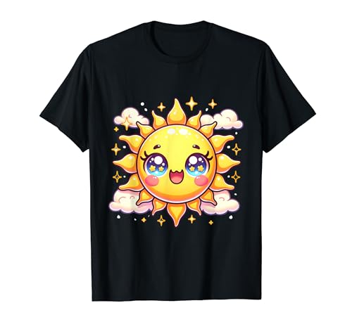 Kawaii Sun Happy Smile Sunshine Lindo Para Niños Camiseta